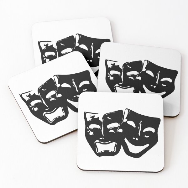 Item preview, Comedy and Tragedy Drama Theatre Mask Dark designed and sold by Morganatic.