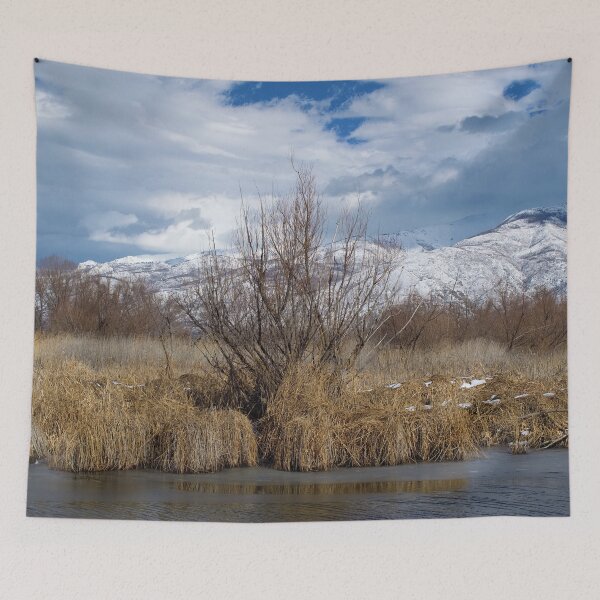 Item preview, Winter mountain nature landscape scene with trees, bushes and snow designed and sold by Ventures1.