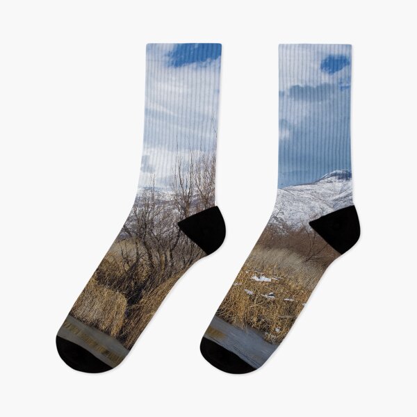 Item preview, Winter mountain nature landscape scene with trees, bushes and snow designed and sold by Ventures1.