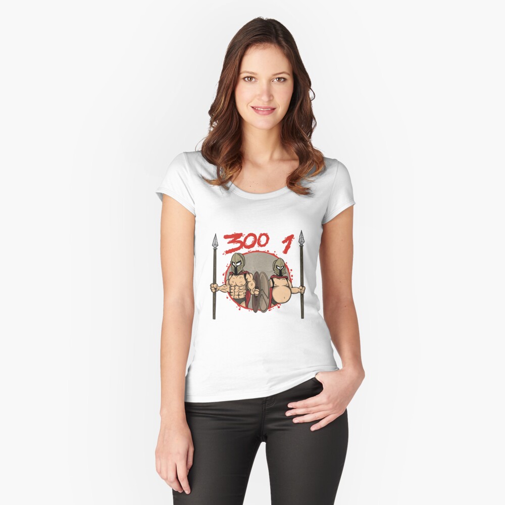 Vista previa del artículo con la obra «Camiseta entallada de cuello ancho», diseñado y vendido por camicaturas.