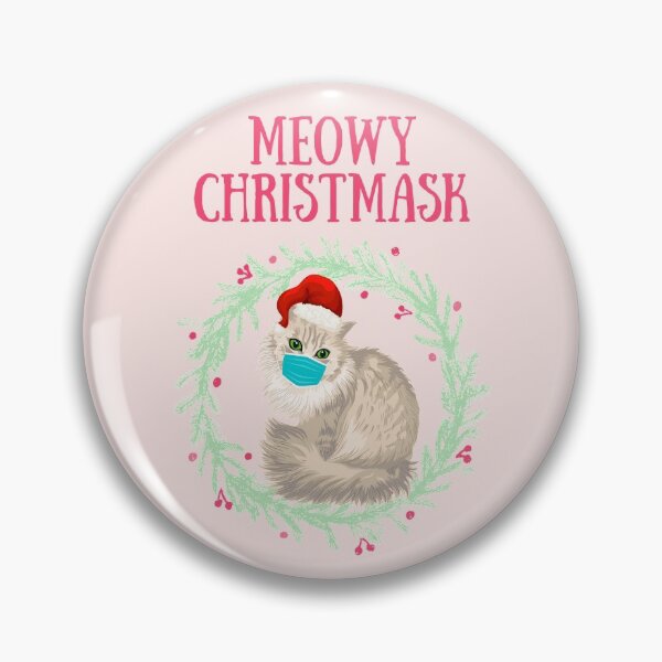Item preview, Meowy Christmask Cute Christmas Cat designed and sold by The Little Wood Cottage.