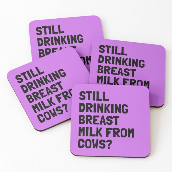 Item preview, Veganism and Animal Rights | Milk | Magenta Square Black Text designed and sold by EarlessPierre.