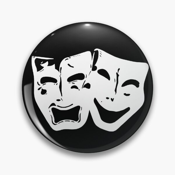 Item preview, Comedy and Tragedy Drama Theatre Mask White designed and sold by Morganatic.