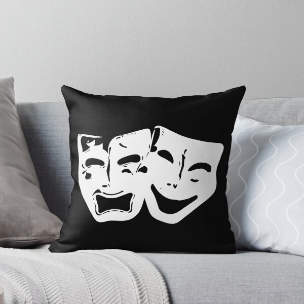 Item preview, Comedy and Tragedy Drama Theatre Mask White designed and sold by Morganatic.