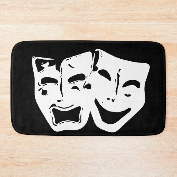 Item preview, Comedy and Tragedy Drama Theatre Mask White designed and sold by Morganatic.