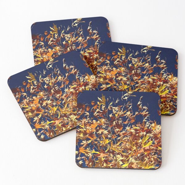 Item preview, Artistic Fall Leaves Against Deep Blue Sky designed and sold by taiche.