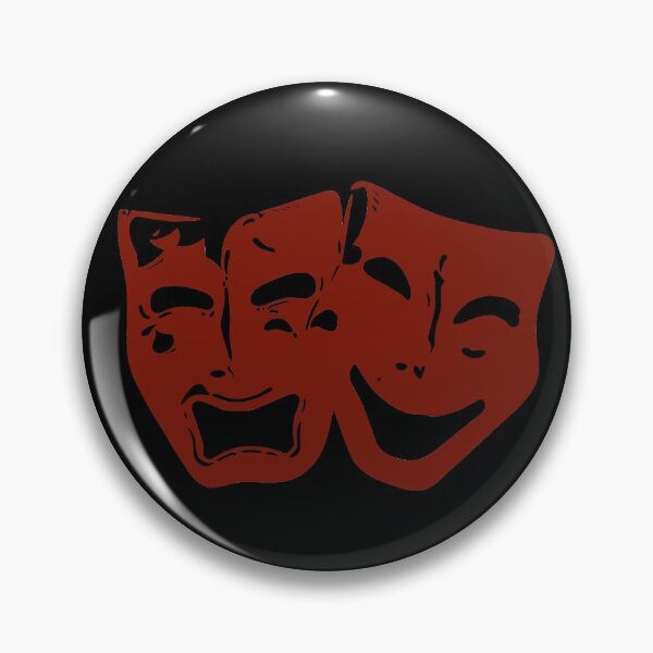 Item preview, Comedy and Tragedy Drama Theatre Mask Red designed and sold by Morganatic.