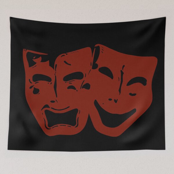 Item preview, Comedy and Tragedy Drama Theatre Mask Red designed and sold by Morganatic.