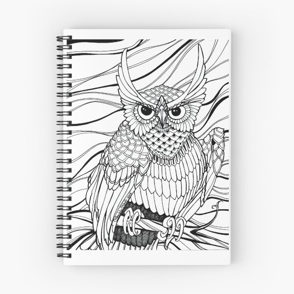 Item preview, Gruff Tufted Great Horned Owl Tattoo Flash Ink Artwork designed and sold by Shanna Stott.