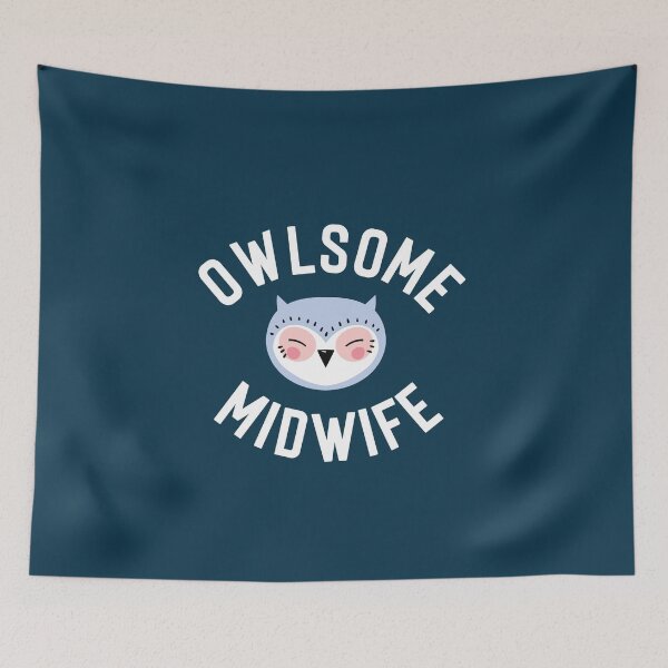 Aperçu de l'œuvre Owlsome Midwife Pun - Funny Gift Idea créée et vendue par betternotes.