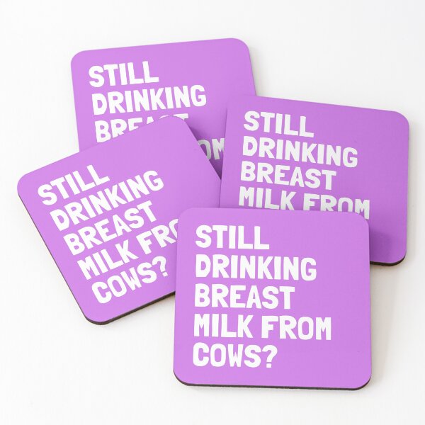 Item preview, Veganism and Animal Rights | Milk | Magenta Square White Text designed and sold by EarlessPierre.