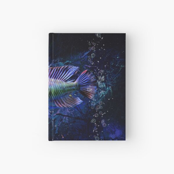 Ein Neon Blue Peacock African Cichlid Notizbuch Von Digital Designs Redbubble