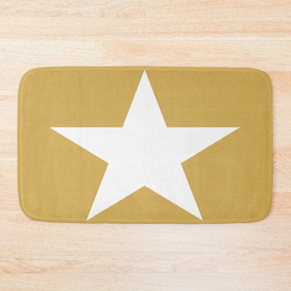 Item preview, Single 1 WHITE STAR on a GOLD Background designed and sold by RachelMacht.