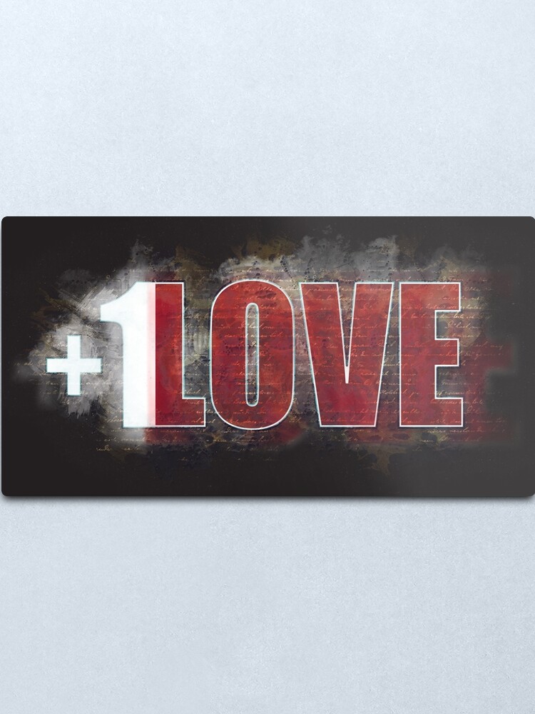 Alternate view of +1 LOVE mystery Metal Print