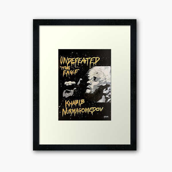 UNDEFEATED 29-0, Khabiib - MMA Graffiti Art Framed Art Print