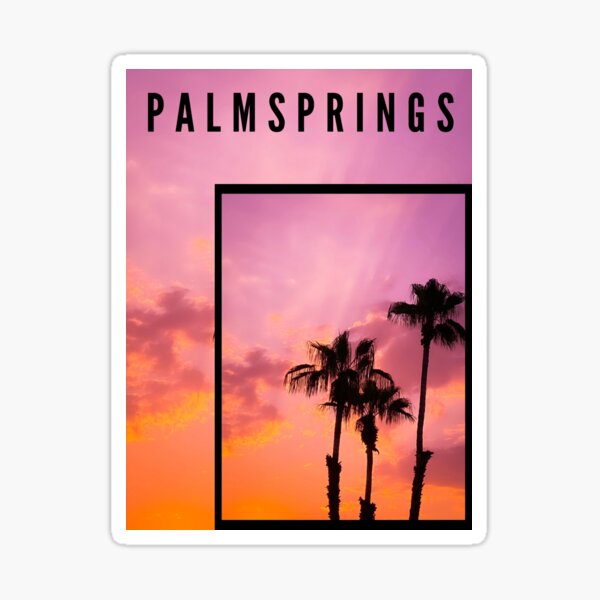 Pink Palm Springs Sticker
