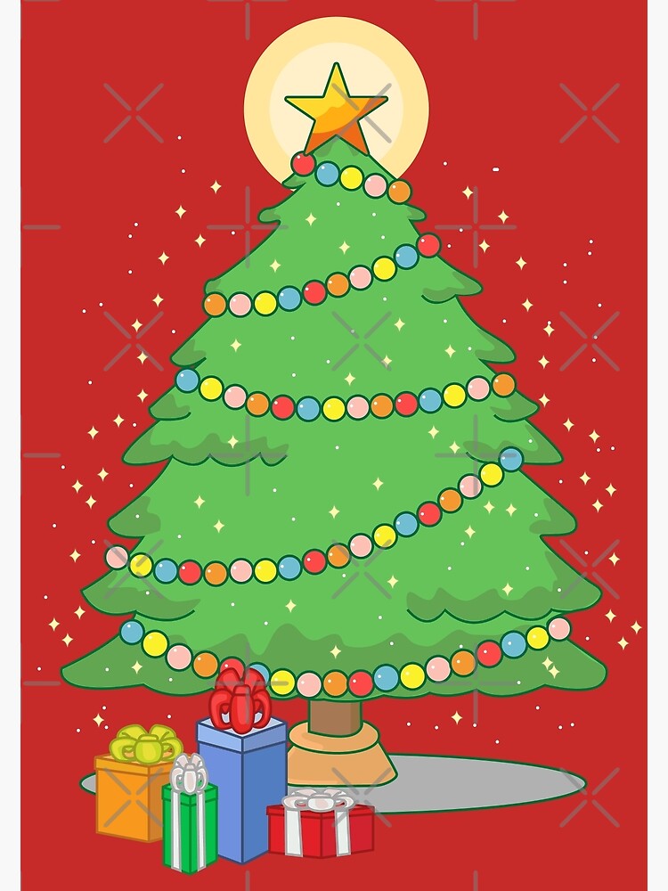 Christmas tree with gifts underneath. Symbolism of the new year. 27206274  Vector Art at Vecteezy