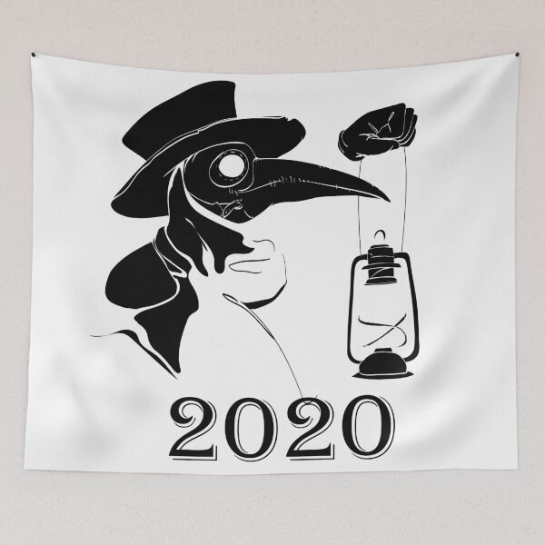 Item preview, Plague Doctor 2020, Christmas pin, Quarantine shirt, Pandemic Ornament, Holiday Ornament, Plague Dr, Covid Ornament designed and sold by GalleryArtField.