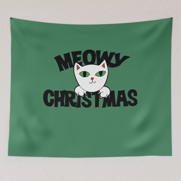 Item preview, White Cat Christmas designed and sold by FrictionMaxxing.