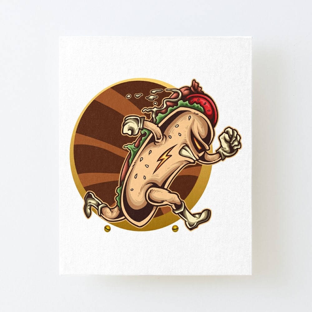 Hot dog cartoon illustration Art Board Print for Sale by