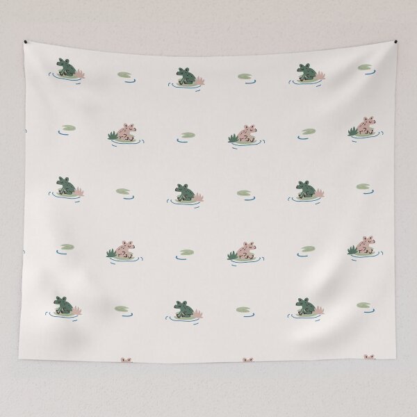 Item preview, Cute frog on lily pad pattern.  designed and sold by Limolida.