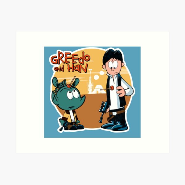 Vista previa del artículo con la obra «"Greedo y Han"», diseñado y vendido por PirateZomby.