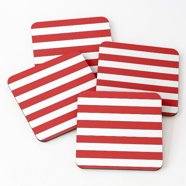 Item preview, Retro red & white hoops team colours designed and sold by NiceEggThreads.