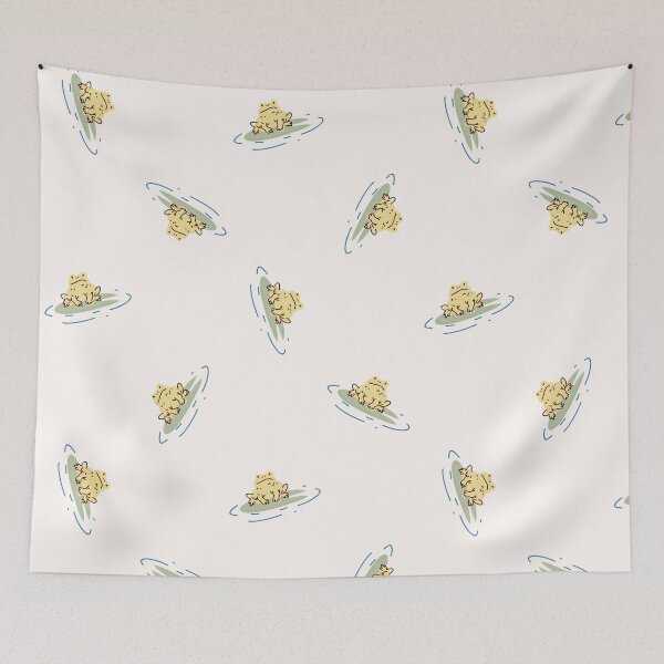Item preview, Cute frog on lily pad pattern.  designed and sold by Limolida.