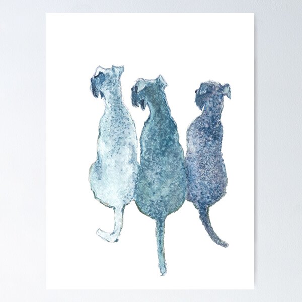 Item preview, Shades of Kerry Blue Terrier designed and sold by gonesketching.