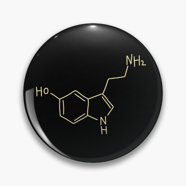 Item preview, Yellow Serotonin Molecule Hand Drawn designed and sold by illhustration.