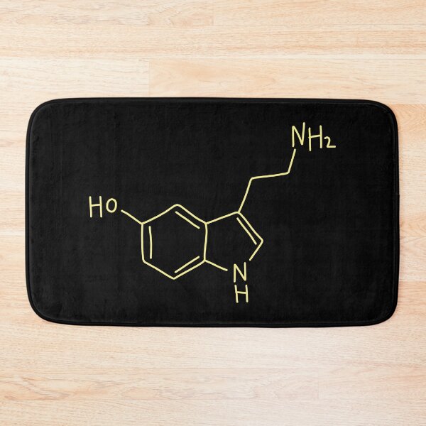 Item preview, Yellow Serotonin Molecule Hand Drawn designed and sold by illhustration.