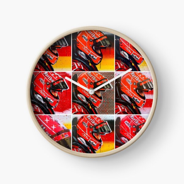 Michael Schumacher graffiti painting by DRAutoArt Clock