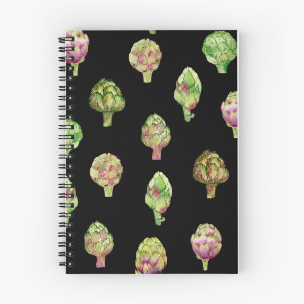 Item preview, Artichoke on black watercolor pattern designed and sold by AnjeseAnna.