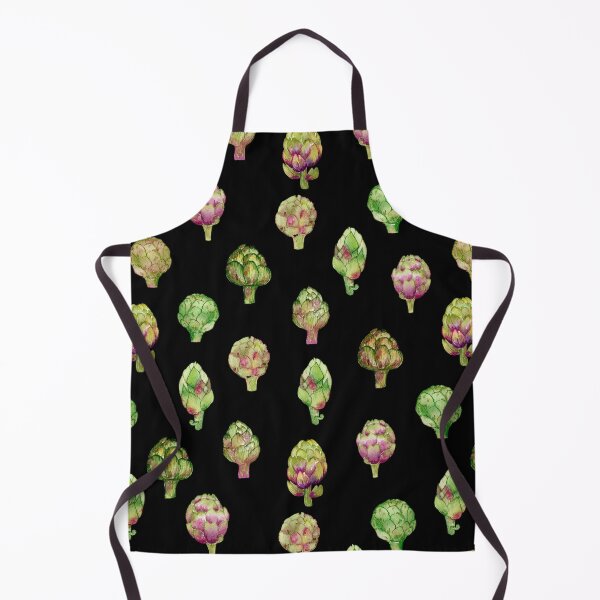 Item preview, Artichoke on black watercolor pattern designed and sold by AnjeseAnna.