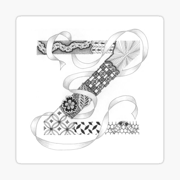 Zentangle®-Inspired Art - Tangled Alphabet - Z Sticker