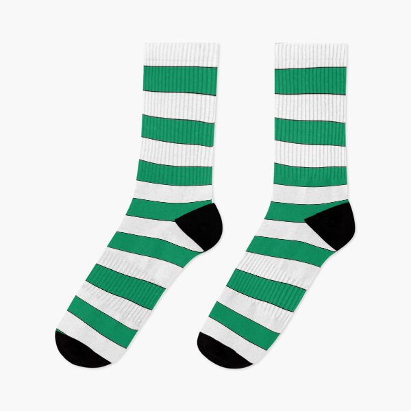 Item preview, Retro green & white hoops team colours designed and sold by NiceEggThreads.