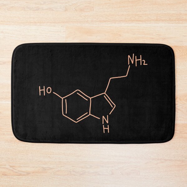Item preview, Peachy Orange Coral Red Serotonin Molecule Hand Drawn designed and sold by illhustration.