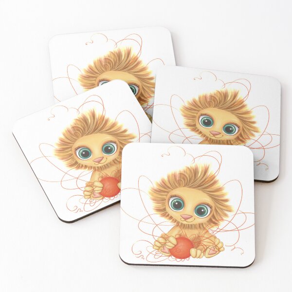 Item preview, Cute funny baby lion with a ball of yarn illustration designed and sold by Madmy.