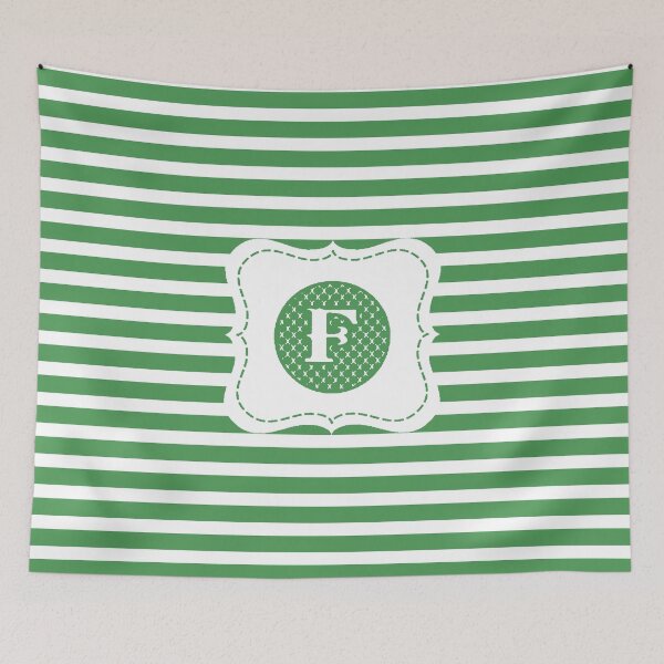 Item preview, Striped Letter F designed and sold by MonogramMonkey.