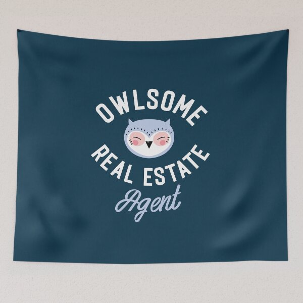 Item preview, Owlsome Real Estate Agent Pun - Funny Gift Idea designed and sold by betternotes.
