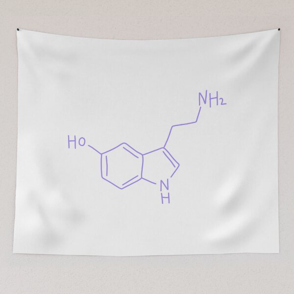 Item preview, Purple Serotonin Molecule Hand Drawn designed and sold by illhustration.
