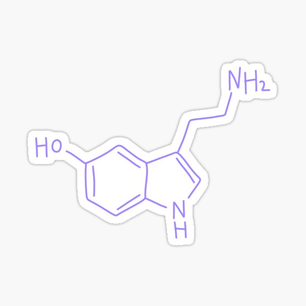 Artikel-Vorschau von Lila Serotoninmolekül von Hand gezeichnet, designt und verkauft von illhustration.