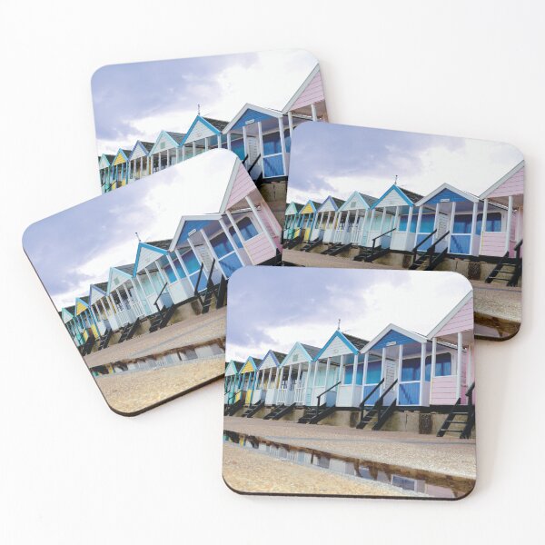 Item preview, Pretty Beach Huts on the Beach designed and sold by MikeMacro.