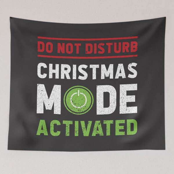 Item preview, CHRISTMAS MODE ACTIVATED (Funny Gamer slogan)- charcoal grey  designed and sold by HeraAndKosmos.