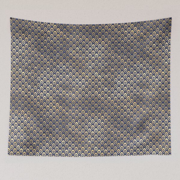 Item preview, An ornate gold on dark blue design designed and sold by AnnieHochmann.