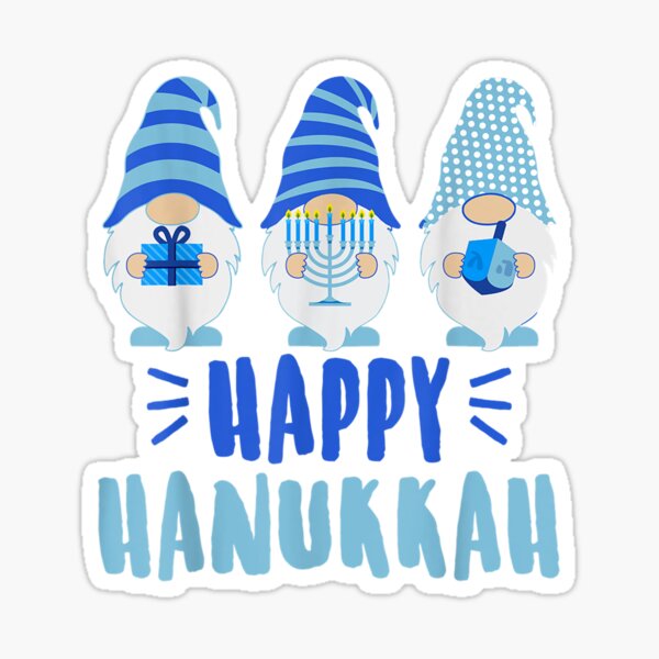 Item preview, Tu Happy Hanukkah 2020 Gnome Menorah Dreidel designed and sold by Catherineheyman.
