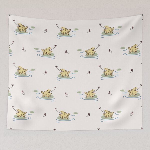 Item preview, Cute frog on lily pad pattern. designed and sold by Limolida.