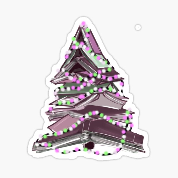 Bookish Christmas Tree Sticker