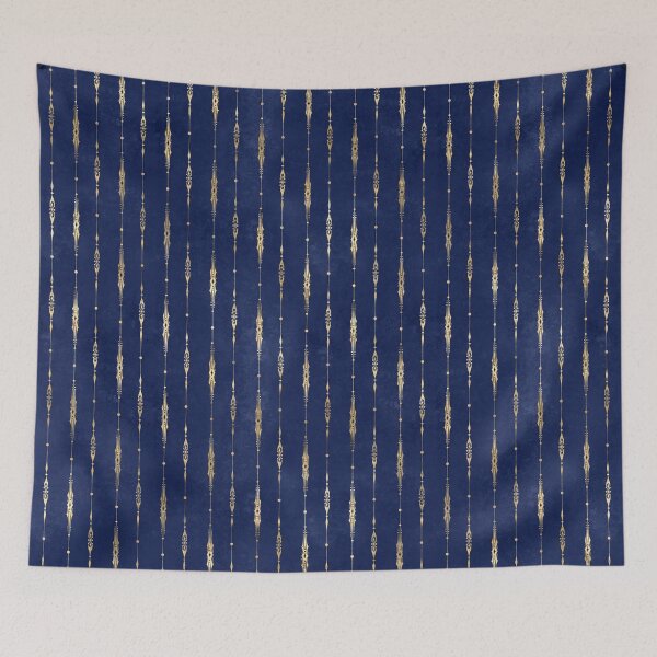Item preview, An ornate gold on dark blue design designed and sold by AnnieHochmann.