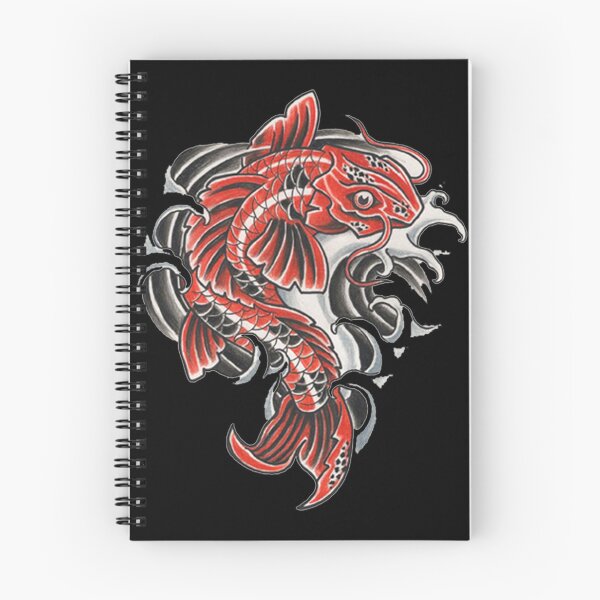 Aperçu de l'œuvre Poisson koi rouge sur une vague grise créée et vendue par MisoraA.